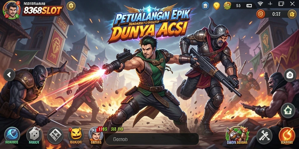 Tangkapan layar menampilkan aksi mendebarkan dalam 8368SLOT.