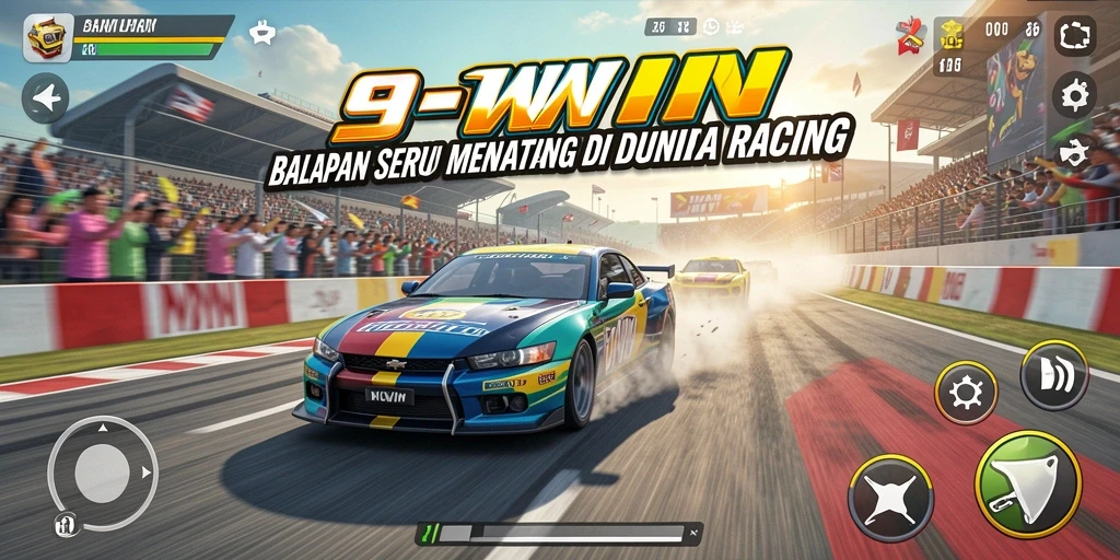 Tampilan gameplay seru di lintasan balapan 9WIN.