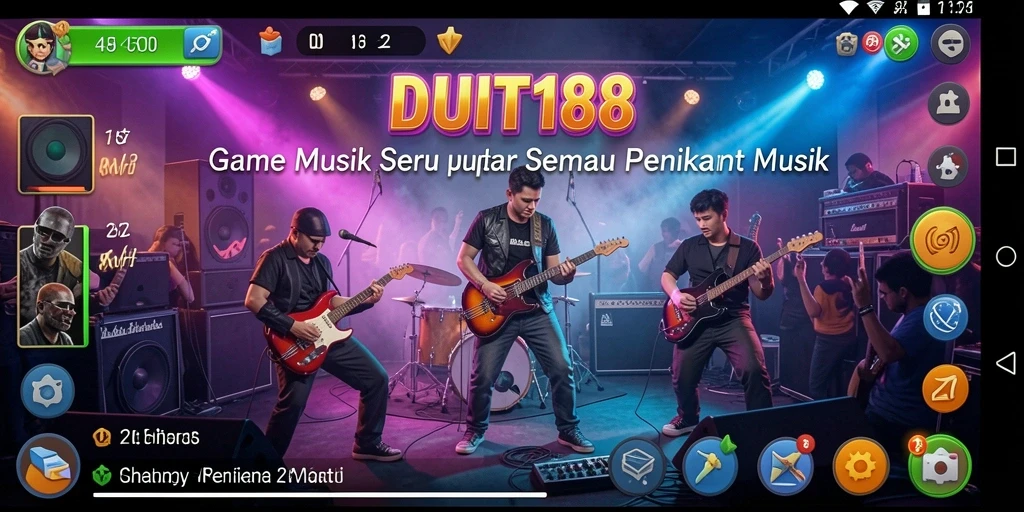 Screenshot gameplay DUIT188 dengan berbagai pilihan lagu menarik.