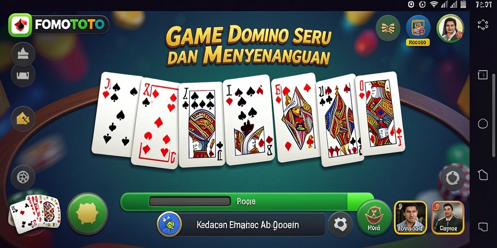 Tampilan gameplay menarik dari FOMOTOTO dalam bermain Domino.