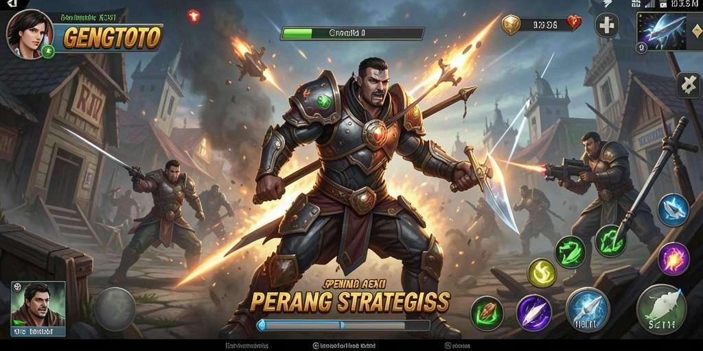 Tangkapan layar dari gameplay GENGTOTO yang menampilkan aksi pertempuran mendebarkan.