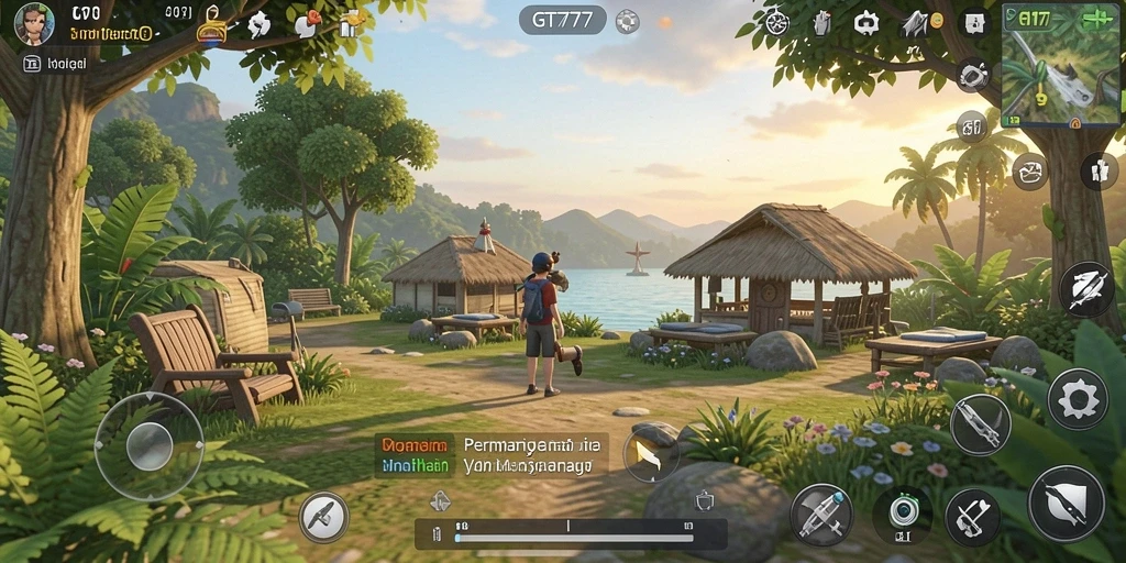 Tampilan gameplay GT777 yang ceria dan menghibur.