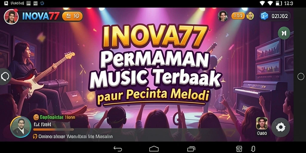 Tampilan gameplay menarik dari INOVA77 dengan banyak pilihan musik.