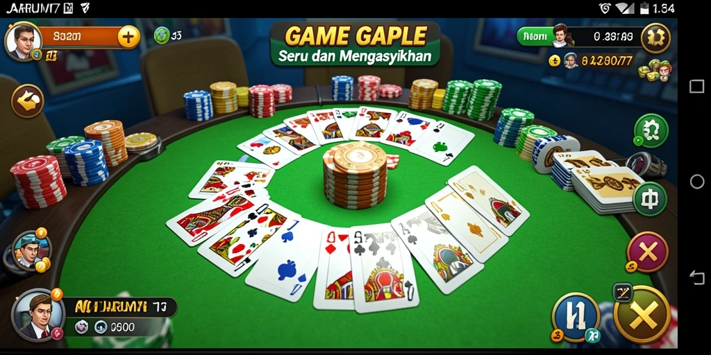 Tangkapan layar gameplay Gaple yang menarik di JARUM77.