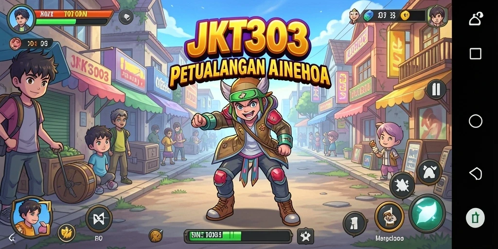 Screenshot gameplay JKT303 menampilkan karakter Anime dalam pertempuran epik.