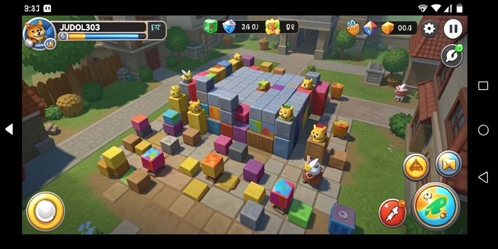 Tangkapan layar gameplay JUDOL303 menampilkan tantangan puzzle yang menarik.