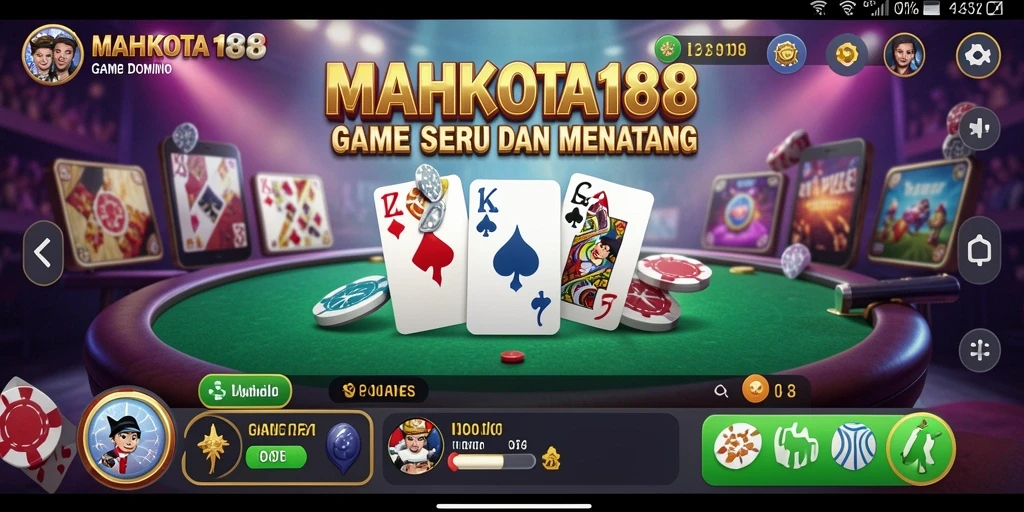 Screenshot MAHKOTA188 menampilkan gameplay menarik dalam permainan Domino.