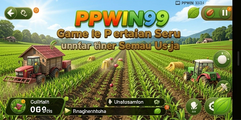 Tangkapan layar gameplay PPWIN99 menunjukkan suasana pertanian yang hidup dan interaktif.