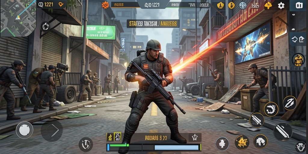 Tampilan gameplay menantang dengan strategi mendalam.