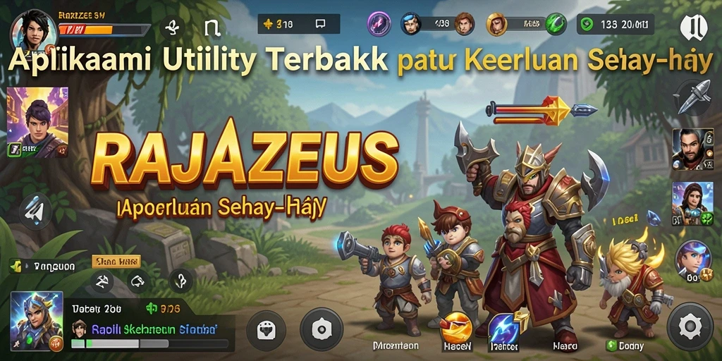 Screenshot utama RAJAZEUS menampilkan antarmuka aplikasi Utility yang modern.