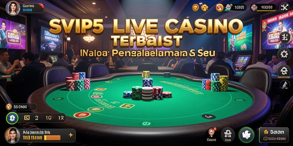 Screenshot utama SVIP5 menampilkan dealer dan permainan yang seru.